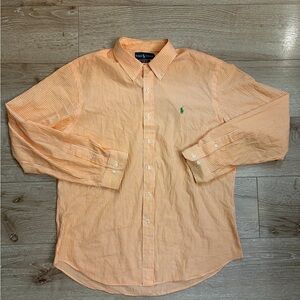 Ralph Lauren Men's Orange Striped Shirt